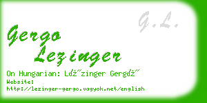 gergo lezinger business card